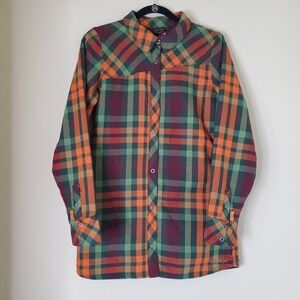 The North Face Womens Jacket Shacket Sz S Plaid Multicolor Cotton Insulated